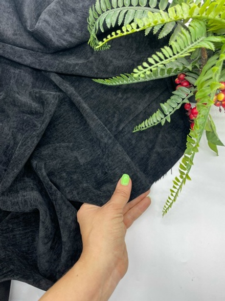 Бархат шенил черный