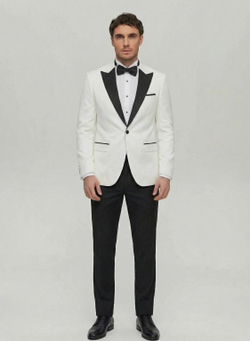 Мужской смокинг двойка (белый) А60