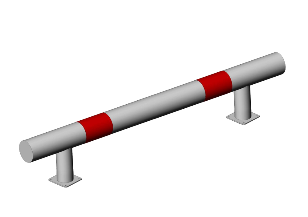 Колесоотбойник прямой на фланцевых опорах КМ-2000/76х3 