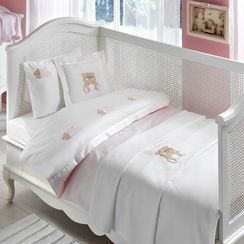 Детское постельное белье LOVELY BEBE розовый сатин делюкс TIVOLYO HOME Турция