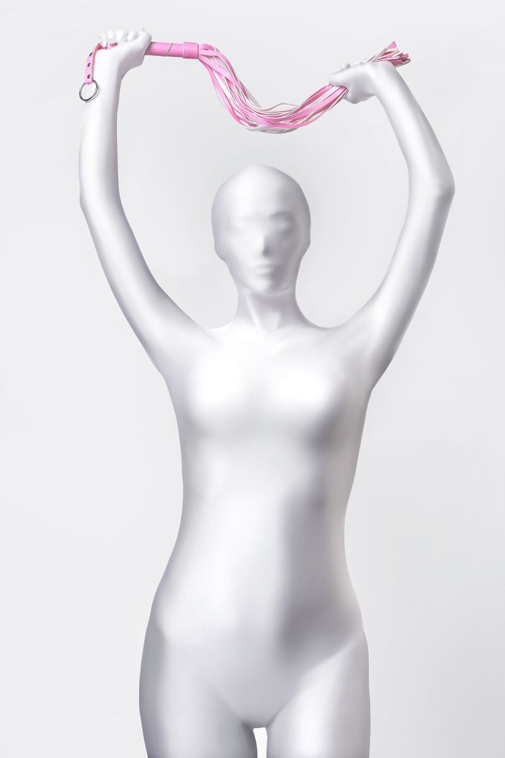 Розовый флоггер Anonymo - 64 см. (Цвет: розовый)