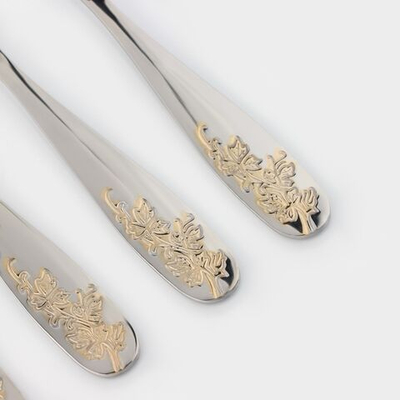 Набор вилок столовых Доляна «Букет», h=20,5 см, 6 шт, цвет серебряный