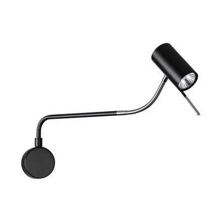 4381/1W HIGHTECH ODL23 455 черный/хром/металл Настенный св-к выкл. на плафоне IP20 LED GU10 10W GIGI