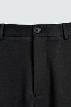 ZARA БРЮКИ RELAXED FIT ИЗ СТРУЯЩЕЙСЯ ТКАНИ, МОРСКОЙ ТЕМНО-СИНИЙ