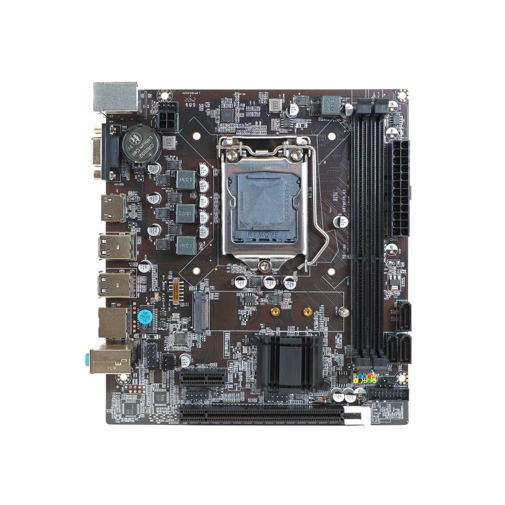Материнская плата BaseTech H61M, Socket1155, mATX, Retail, 2xDDR3, PCIe3.0, 1xM.2, GLAN, PS2, 8xUSB2, 2xUSB3, VGA, HDMI (BT-H61M)