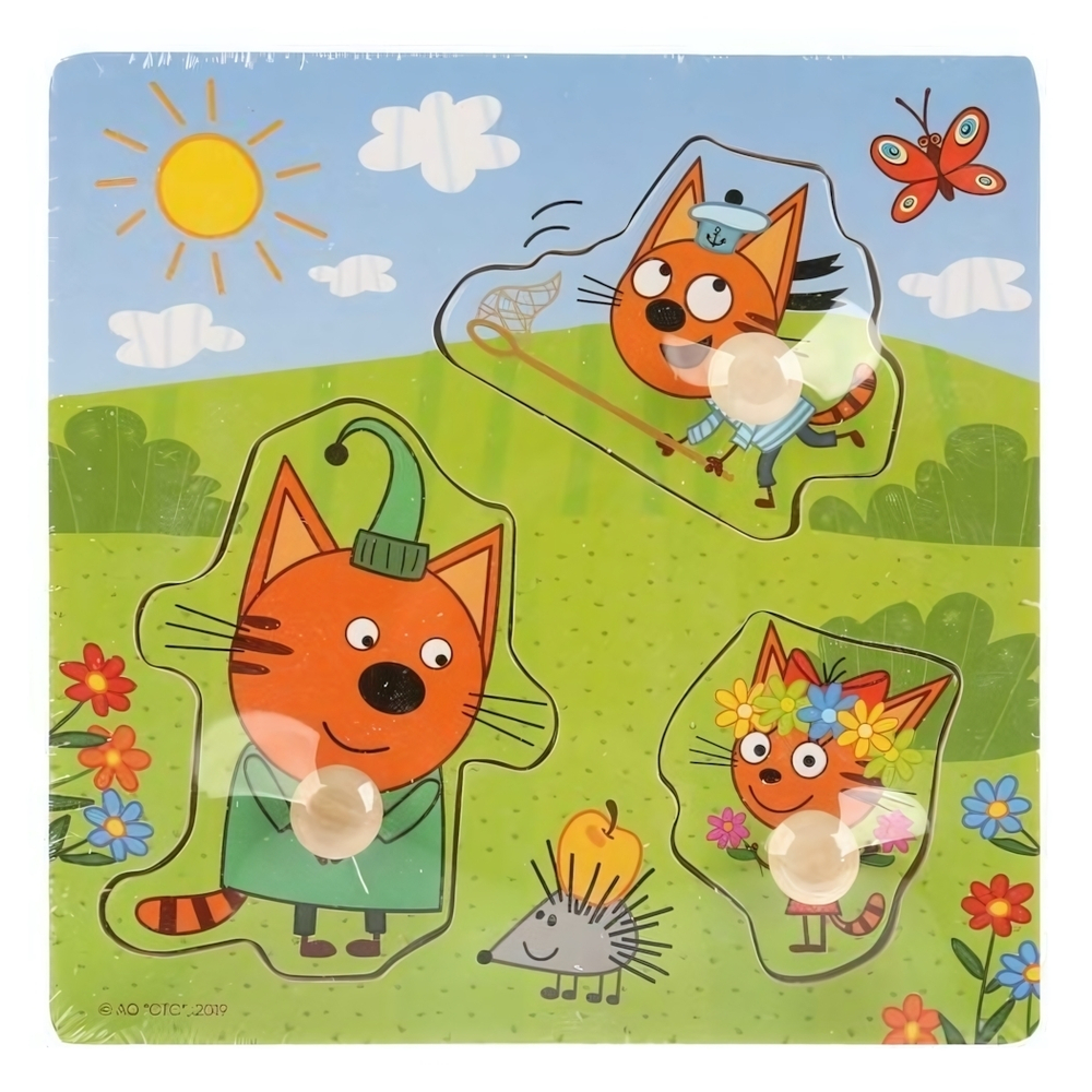 Вкладыш "Три кота. Веселая прогулка" 15х15см. термопл. 1002-CATS (Буратино)