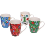 Кружка керамическая 350мл «Новогодний микс», микс 4рисунка