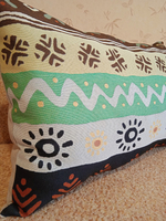 Декоративный гобеленовый чехол для интерьерной подушки Африка 68х47