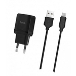 Сетевой адаптер питания HOCO C22A 2USB 2.4A + кабель Micro (черный)