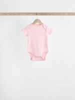Боди с коротким рукавом для малышей Next K79-568, 7 шт., Белый, Розовый