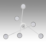 8241/6C COMFI LN25 202 белый/хром, металл Люстра потолочная LED GX53 6*7W 220V KARINA