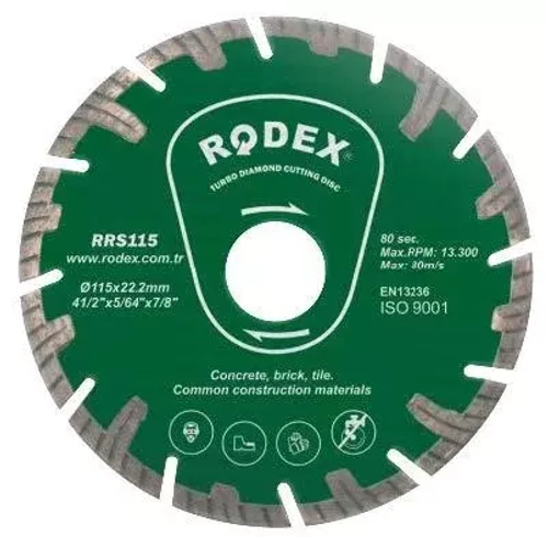 Диск алмазный универсальный по бетону 115мм RRS115