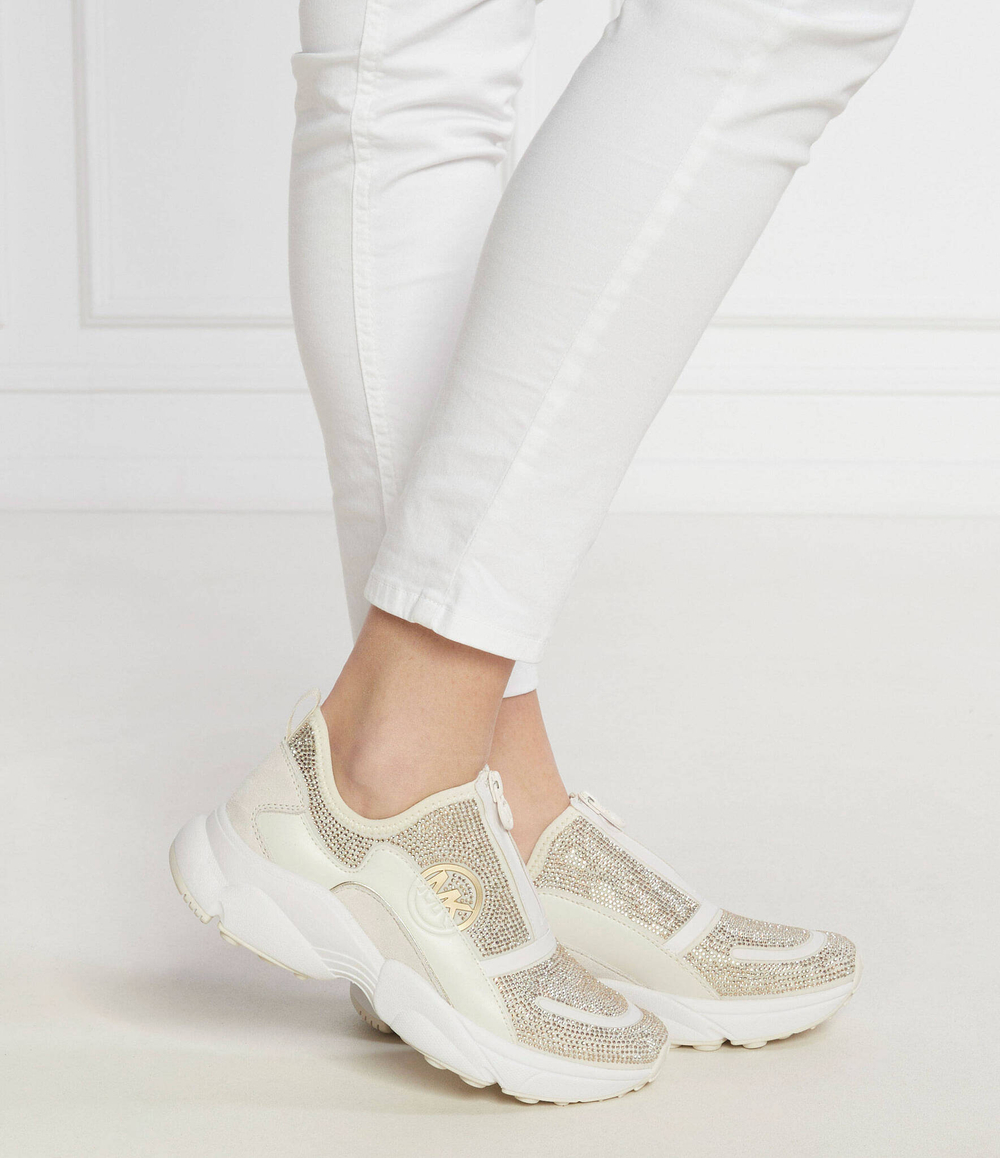 Кроссовки SAMI ZIP TRAINER Michael Kors - бежевый(43H3SMFSCD)