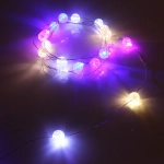 Гирлянда для дома «Жемчужина» на батарейках 2,0 м 20 ламп LED, d-1 см, 3 реж,, IP-20, Мультицвет