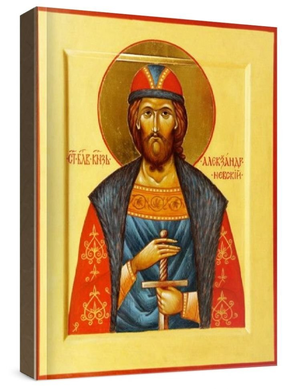 Александр Невский (рукописная икона)