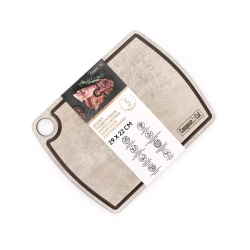 Доска разделочная c желобом 29х22см ComposeEat Fashion порфир кремовый