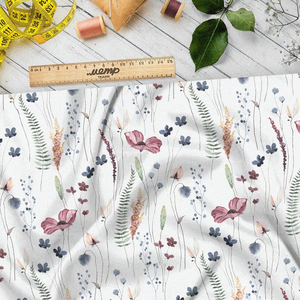 Ткань ниагара полевые цветы утончённые