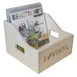 Ящики (2 шт.) для хранения до 100 х 2 виниловых пластинок I.LOVE.VINYL, бежевый, без покраски (2ILVBOX100)