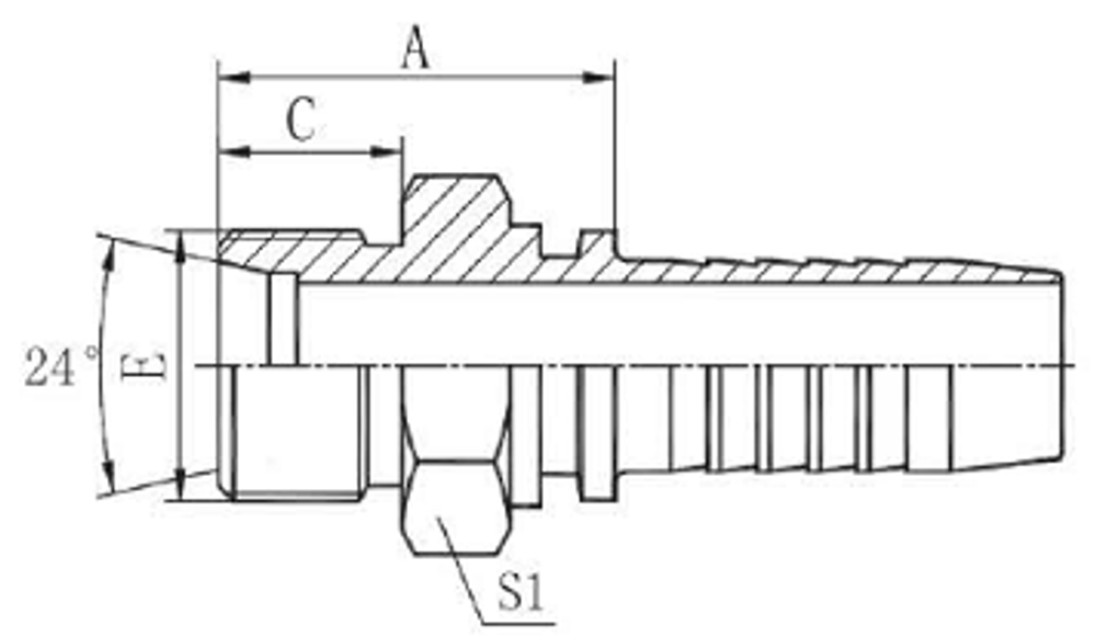 Фитинг DN 32 DKO-S (Ш) 42x2 30