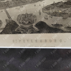 Вид на Санкт-Петербург. Гравюра по рисунку Дж. Реймиджа, гравёр С. Бредшоу. Лондон, 1880-е гг.