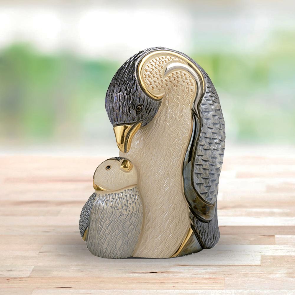 De Rosa Rinconada Статуэтка керамическая Пингвин с пингвиненком