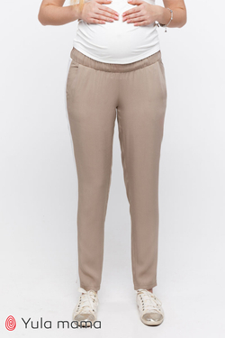 Бежевые свободные брюки для беременных Lilou