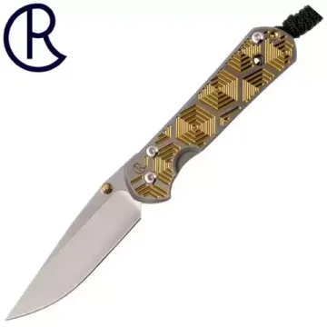 Складной нож Chris Reeve Large Sebenza L21-1042 Gold с клинком из стали CPM-S35VN, рукоять титан