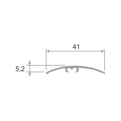Алюминиевый ламинированный порог для пола ПО-41 2700 мм