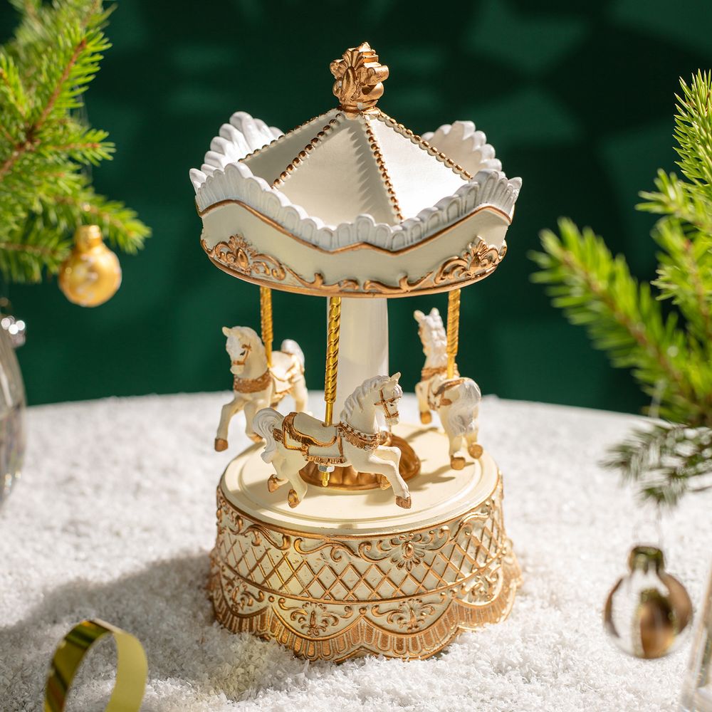 МУЗЫКАЛЬНАЯ СТАТУЭТКА "КАРУСЕЛЬ" 12,4Х12,4Х22,9 СМ