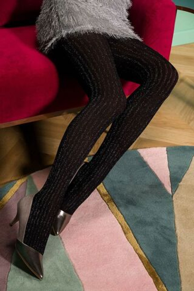 Женские колготки Zoya с люрексом (Размер: 3 размер) (Цвет: черный)