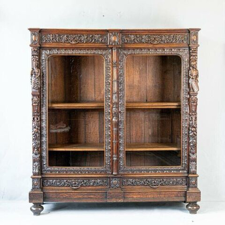 Винтаж: Винтажная витрина с фигурами рыцарей