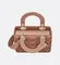 Сумка Dior Lady Dior My Abcdior, модель маленького формата персиковый