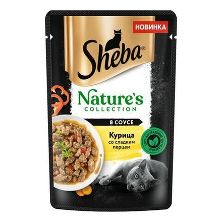 Влажный корм Sheba Nature's Collection для кошек курица и паприка 75 г