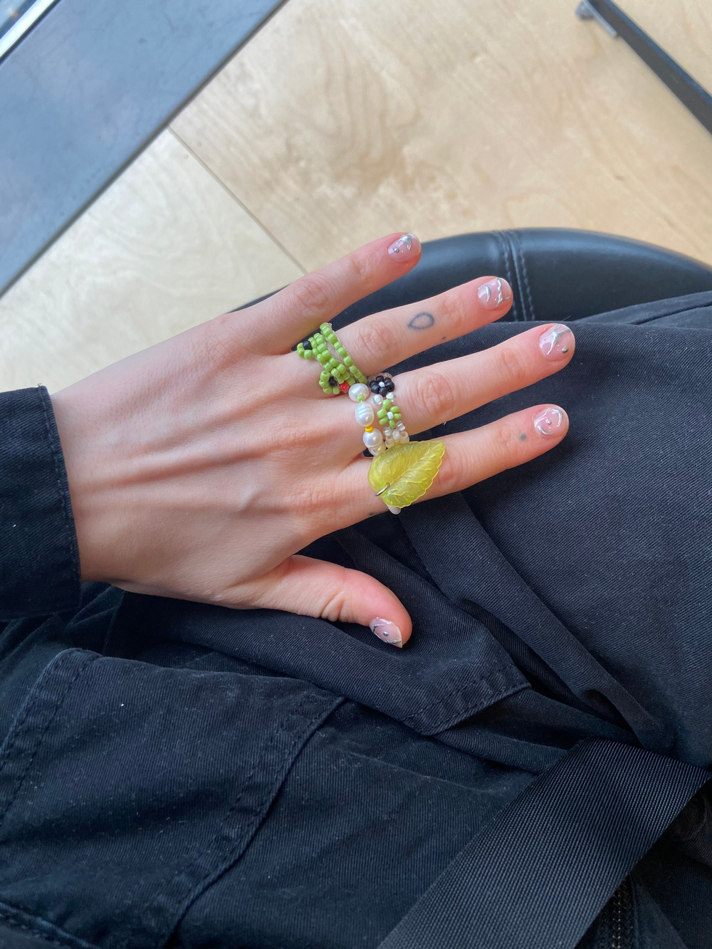 double frog rings set