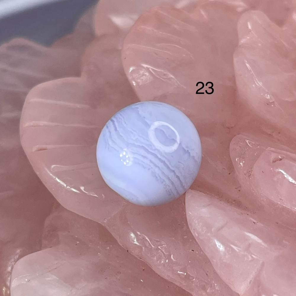 54642  Агат голубой Сапфирин Бусина 12,5мм