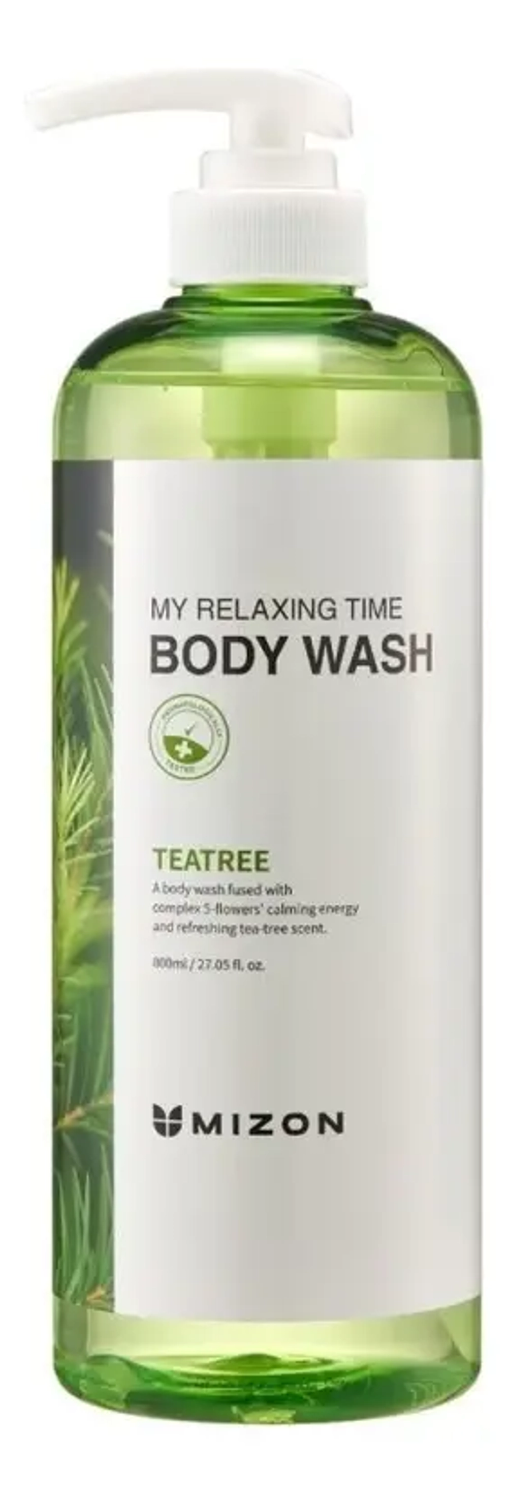 MIZON Гель для душа с экстрактом чайного дерева - MY RELAXING TIME BODY WASH [TEATREE] ,800мл