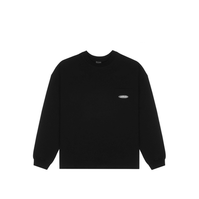 Лонгслив Uniform relaxed pocket черный