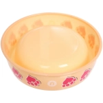 Миска пластиковая «МОЙ БРО - Любимые следы!, цвет бежевый, 21*6,5см (логотип на миске) 700мл