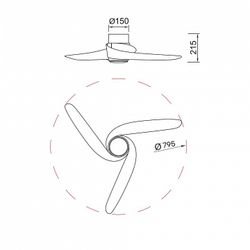 Светильник с вентилятором Mantra GROENLAND 9065