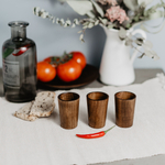 Набор деревянных стопки 3 шт. из древесины пихты. R25