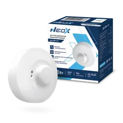 Датчик движения микроволновый ДД-МВ 101 1200Вт 360 гр. 8м IP20 белый NEOX