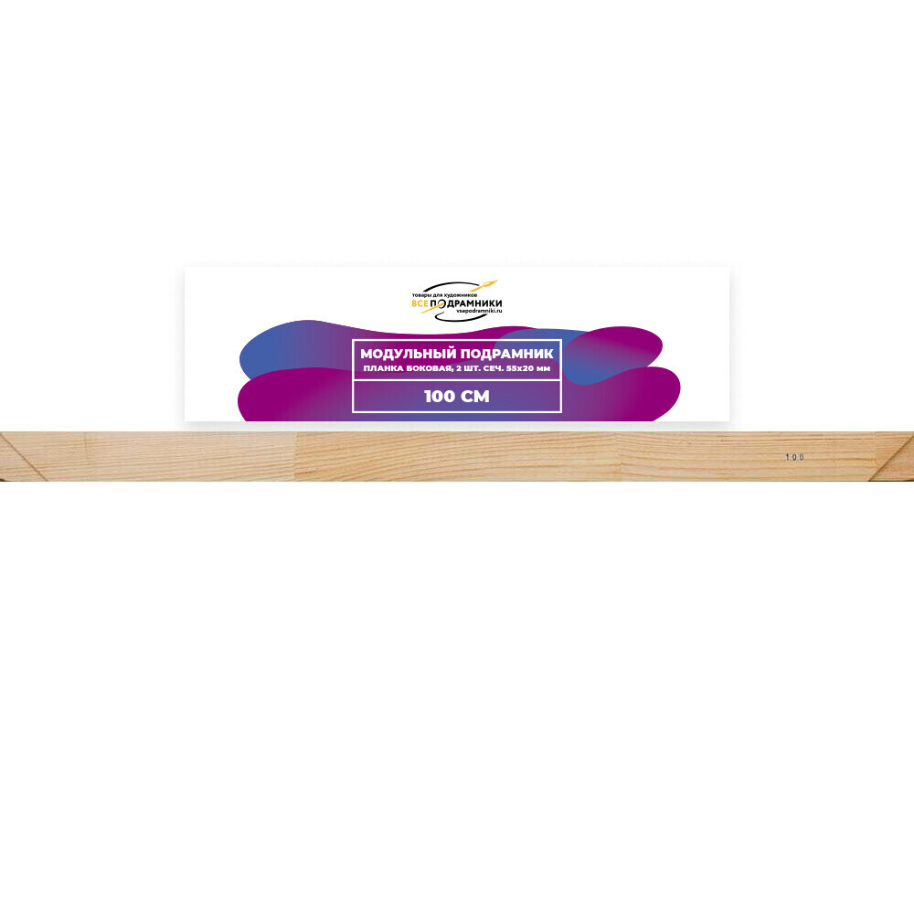Модульный подрамник, планка боковая 100 см. 2 шт. (55х20мм.)