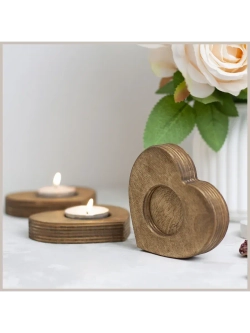 Подсвечник "Сердце" набор 3 штуки