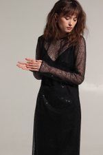 Платье макси пайетки