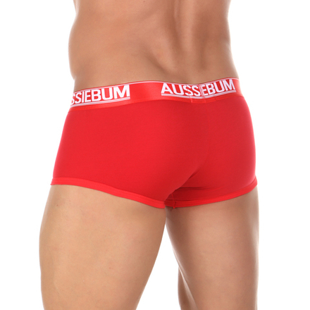 Мужские трусы боксеры красные Aussiebum