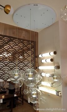 Bolle  3 lamps chandelier   by Giopatto