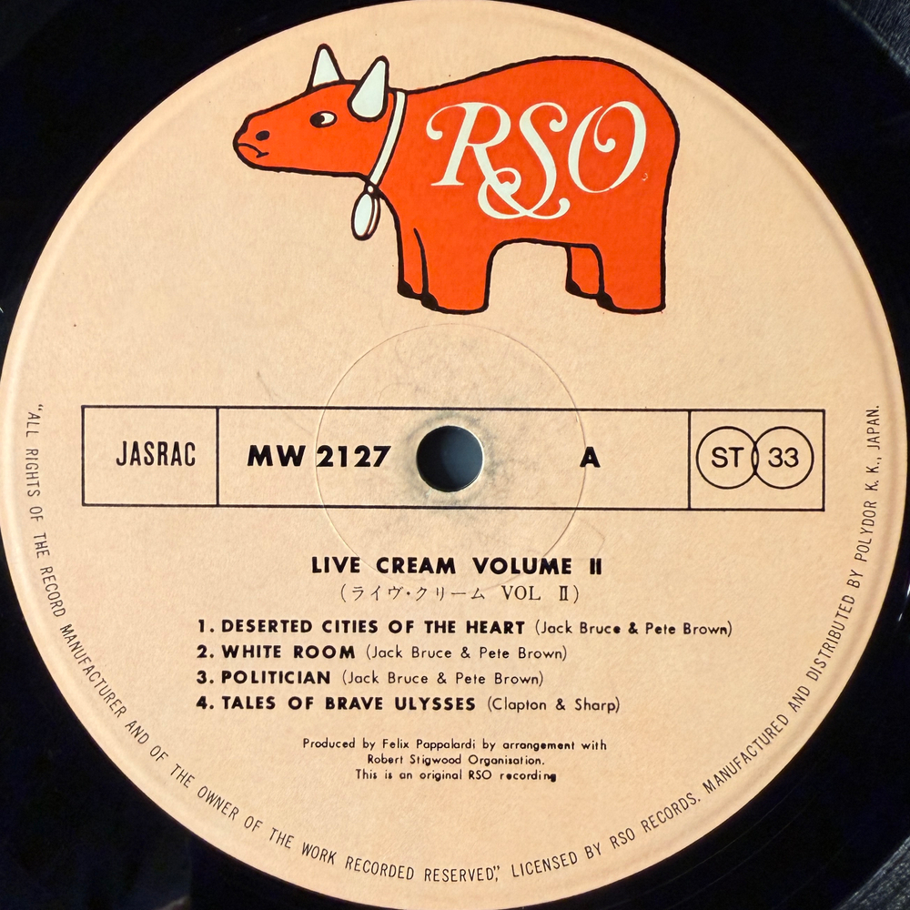 Cream – Live Cream Volume II (Япония 1975г.)