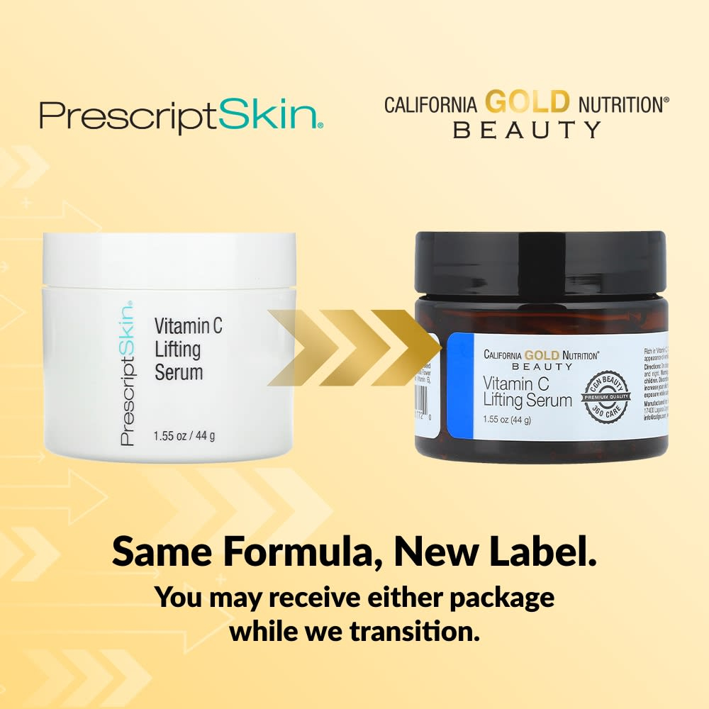 California Gold Nutrition, подтягивающая сыворотка с витамином C, гель-сыворотка для улучшения цвета кожи, 44 г (1,55 унции)