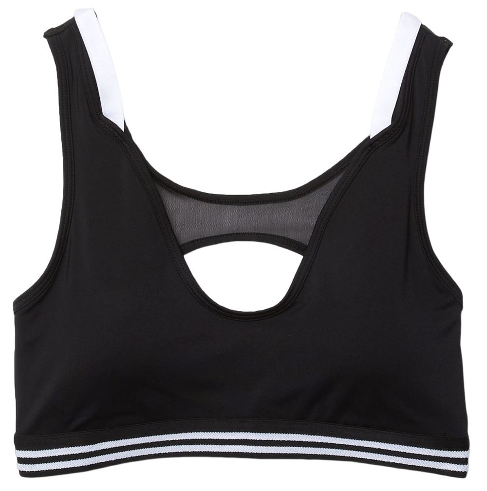 Теннисный бюстгальтер Lacoste Contrast Accents And Cut-Outs Sports Bra - black/white/black