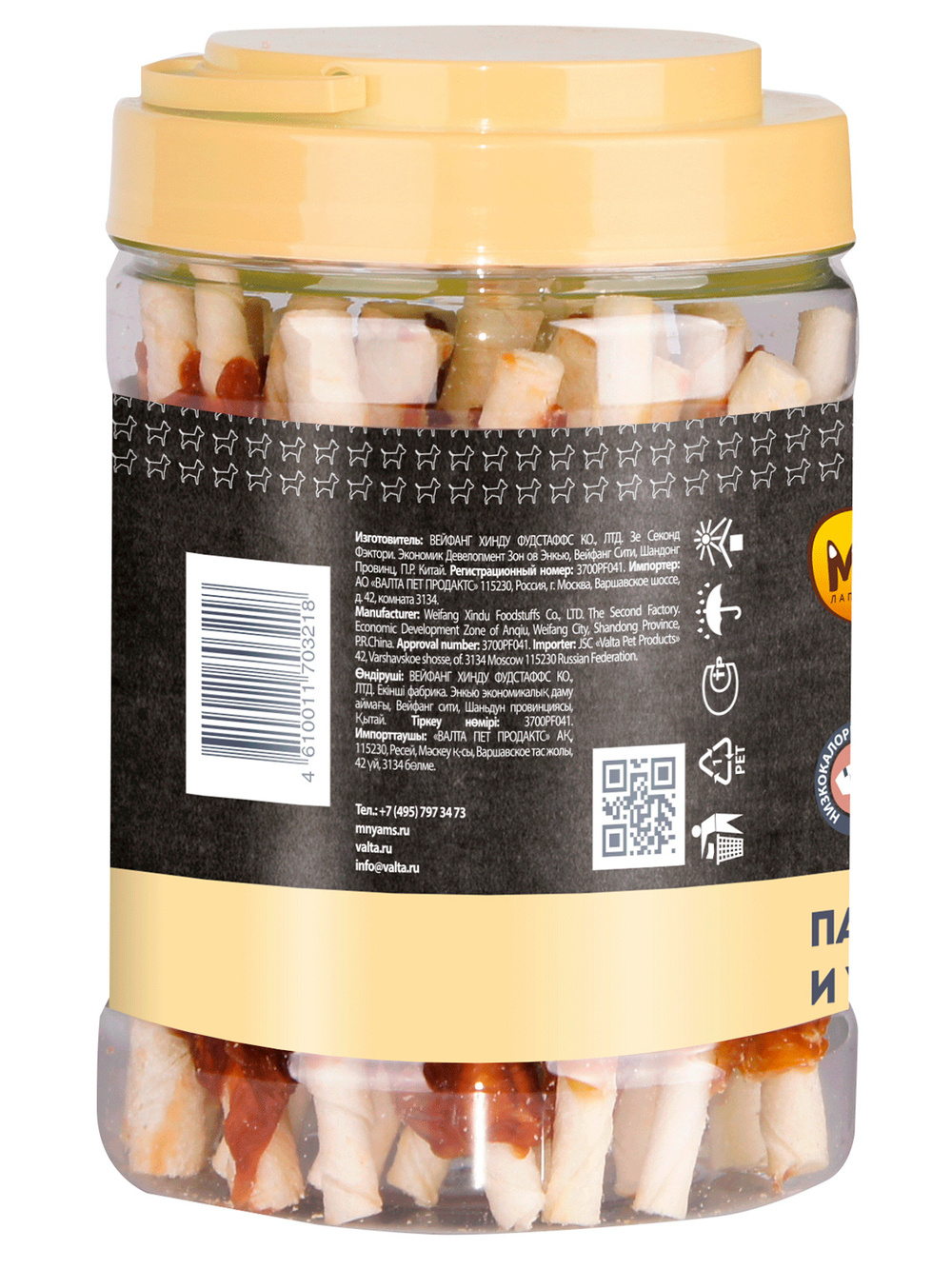 Лакомство Мнямс для собак палочки с куриным и утиным мясом 340 г